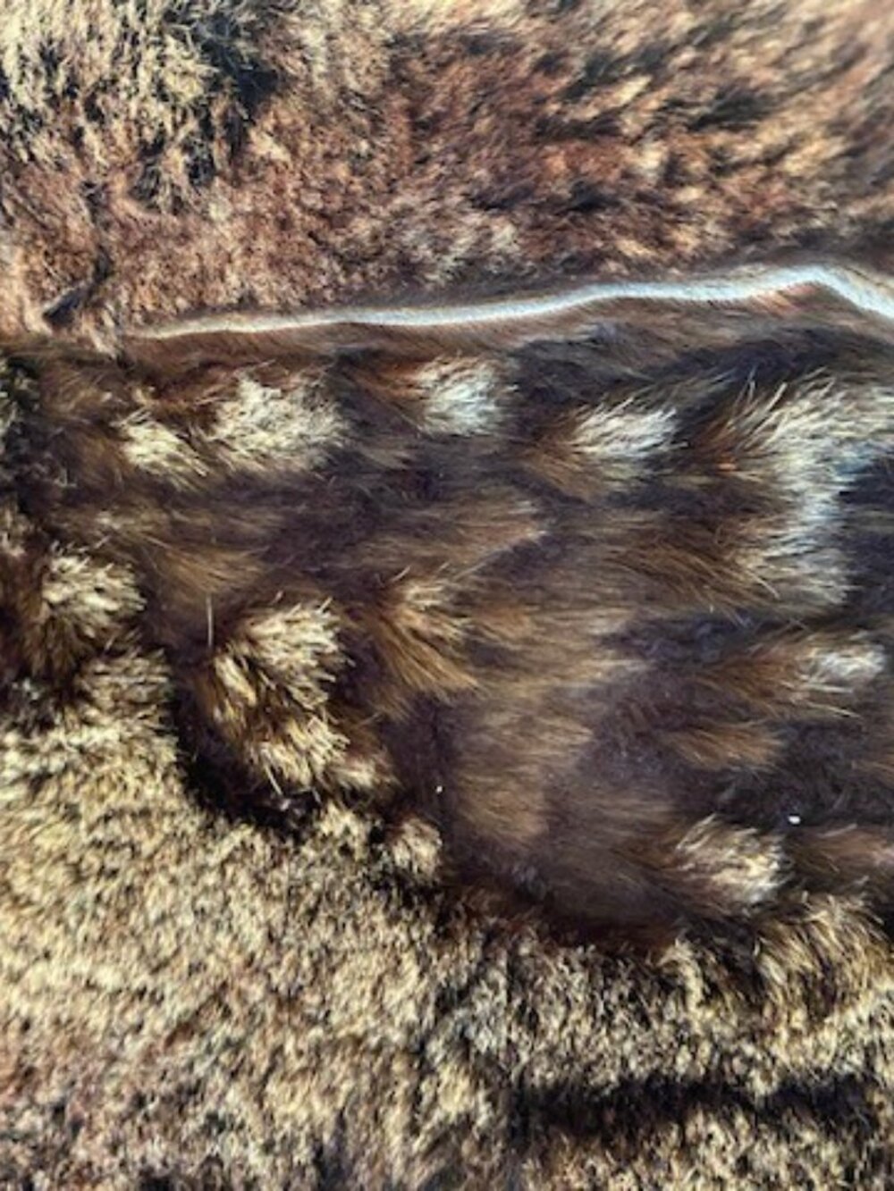 Authentic Chanel Fur Tote Bag Rabbit with Black Suede Bottom & Authenticity Card - Picture 12 of 13